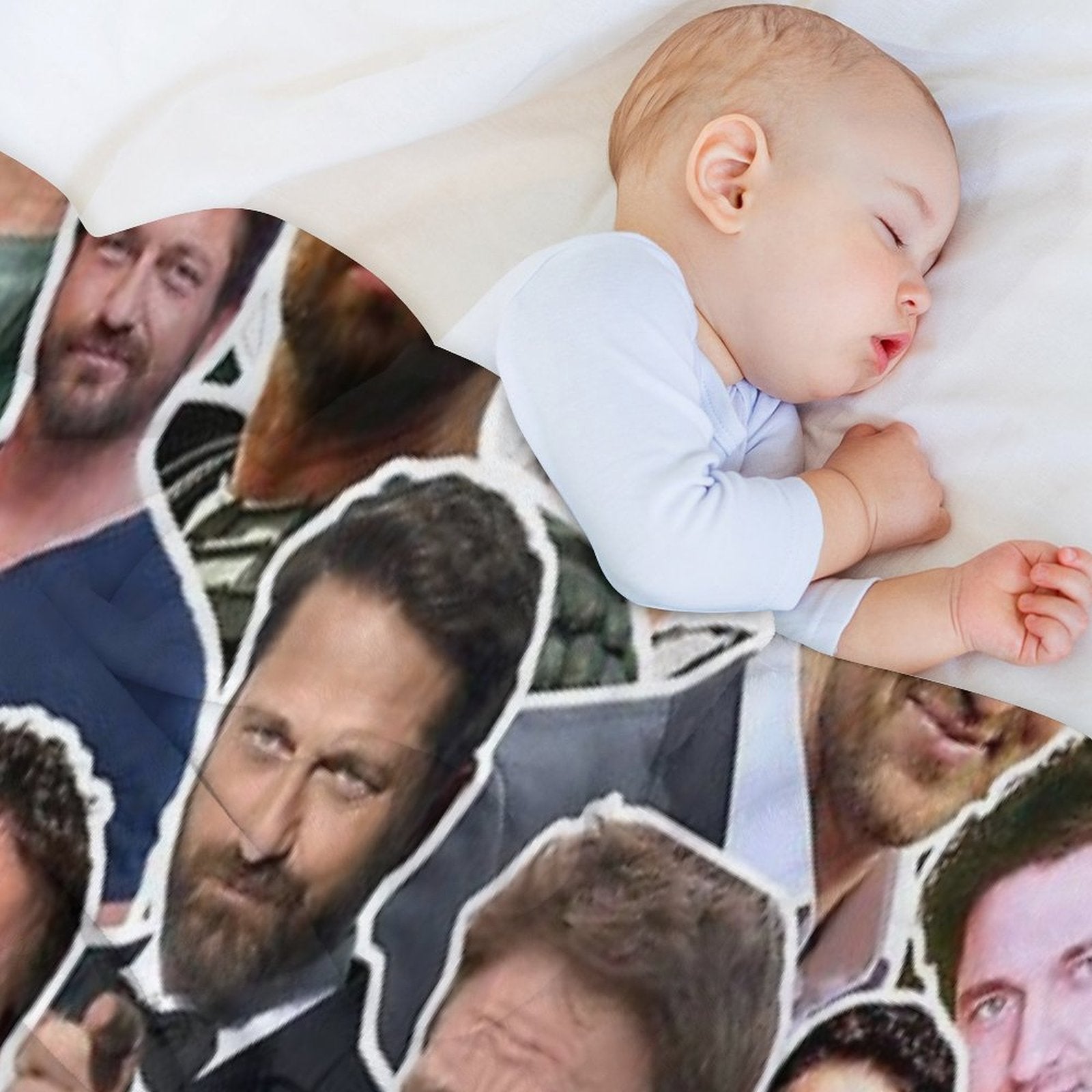 Gerard Butler Photo Collage Lightweight Throw Blanket