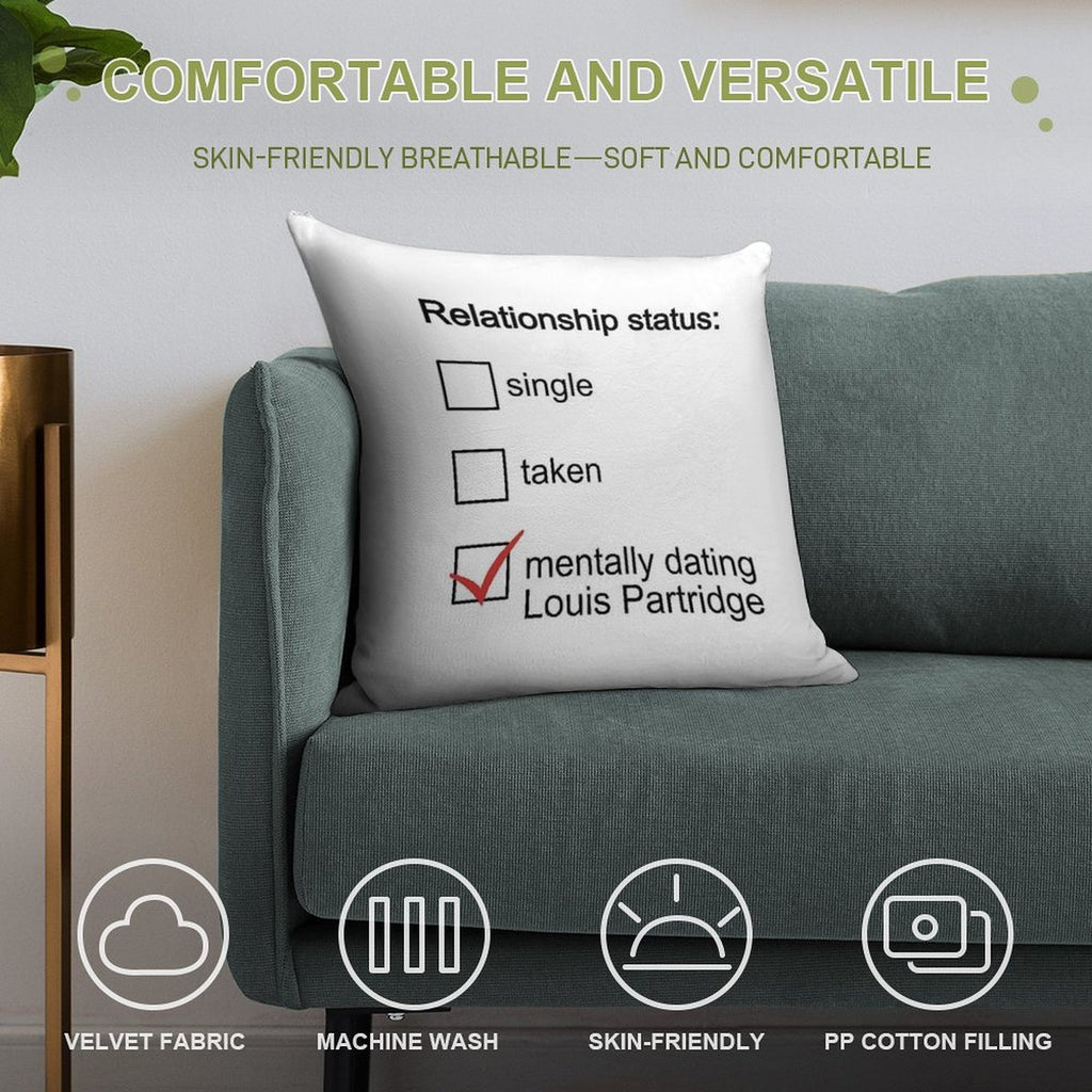 Mentally Dating Louis Partridge Soft Fade-Resistant Throw Pillow
