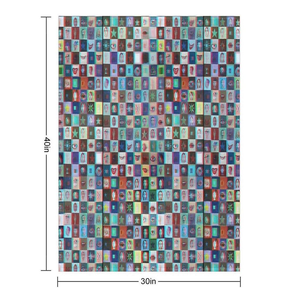 Chessboard Tapiz 3d 2 Shrink-resistant Throw Blanket