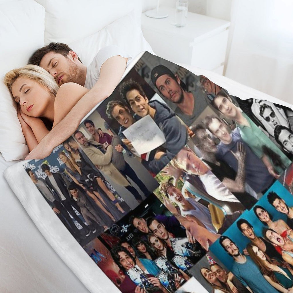 Teen Wolf Collage Eco-conscious Throw Blanket