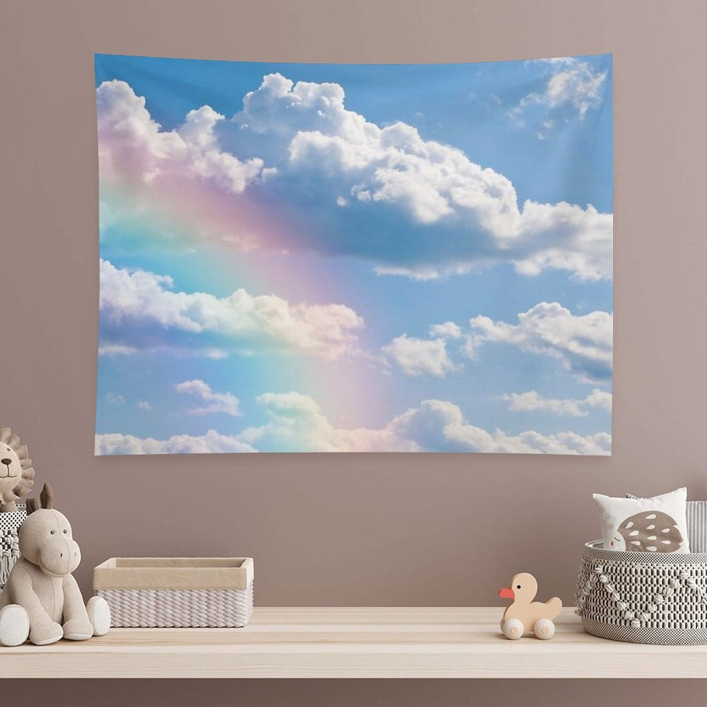 Rainbow Clouds Tapestry