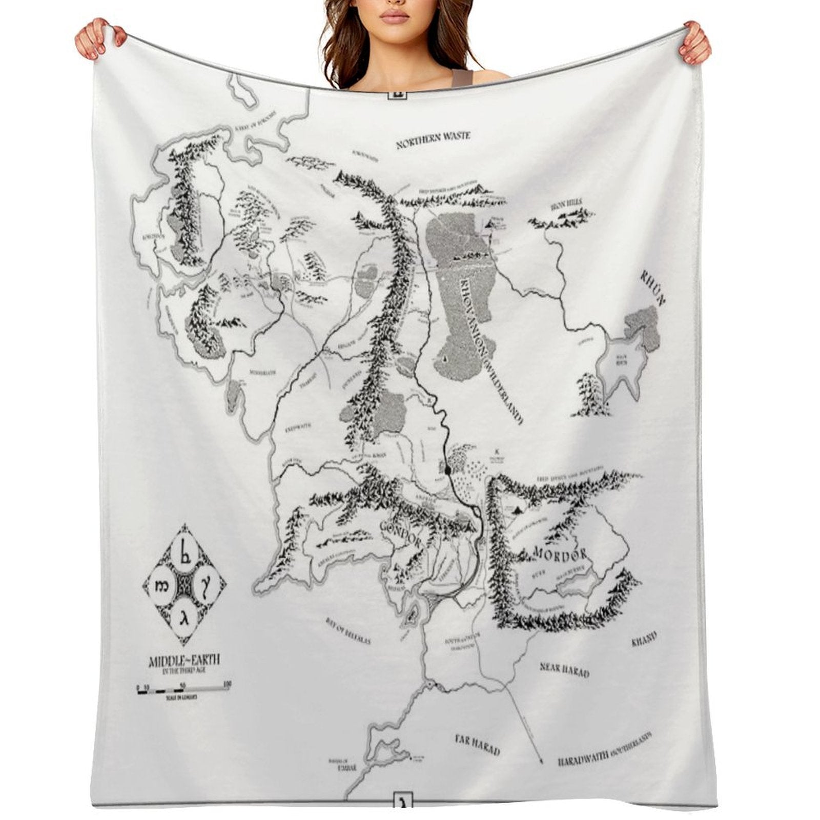 Fantasy Map Eco-conscious Throw Blanket