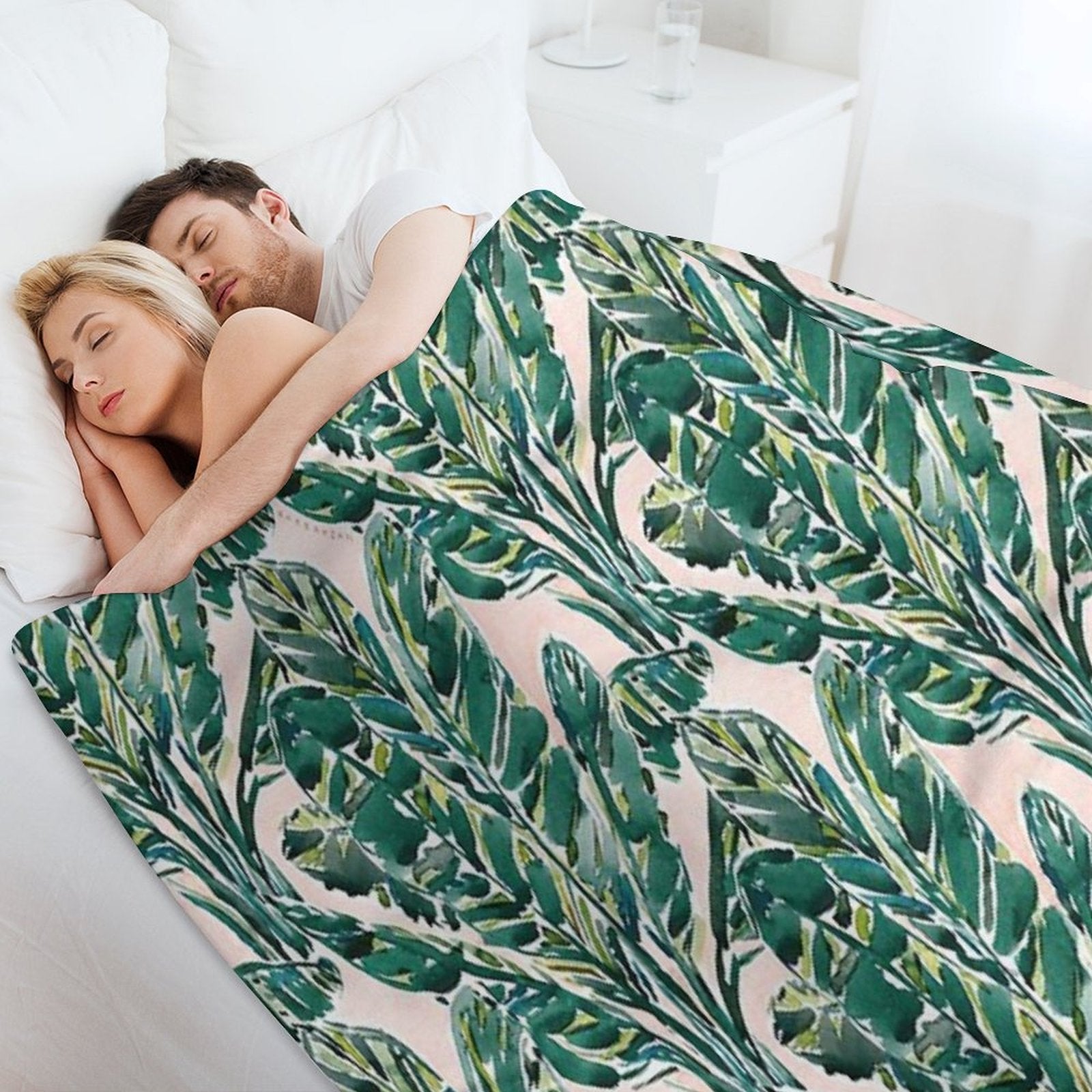 BIG FEELINGS BANANA LEAF TROPICAL Sustainable Throw Blanket