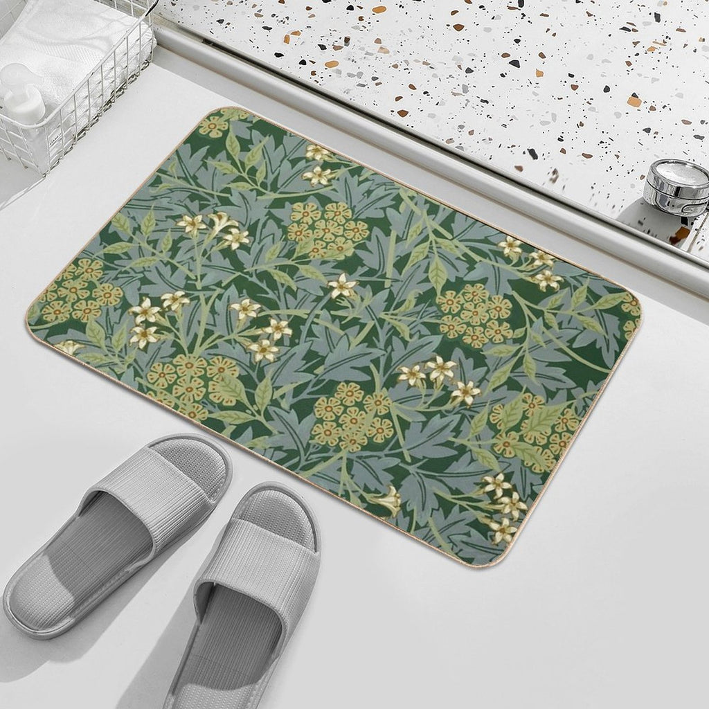 Jasmine by William Morris  Slip-Resistant Bath Mat