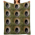 Two Baby Mice in The Log Pile All-season Throw Blanket