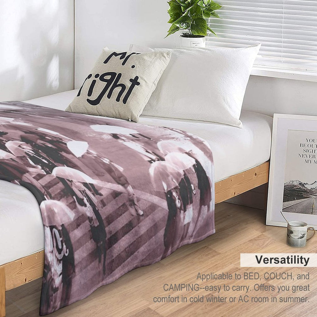 Rainy Day in Shibuya Multi-functional Throw Blanket