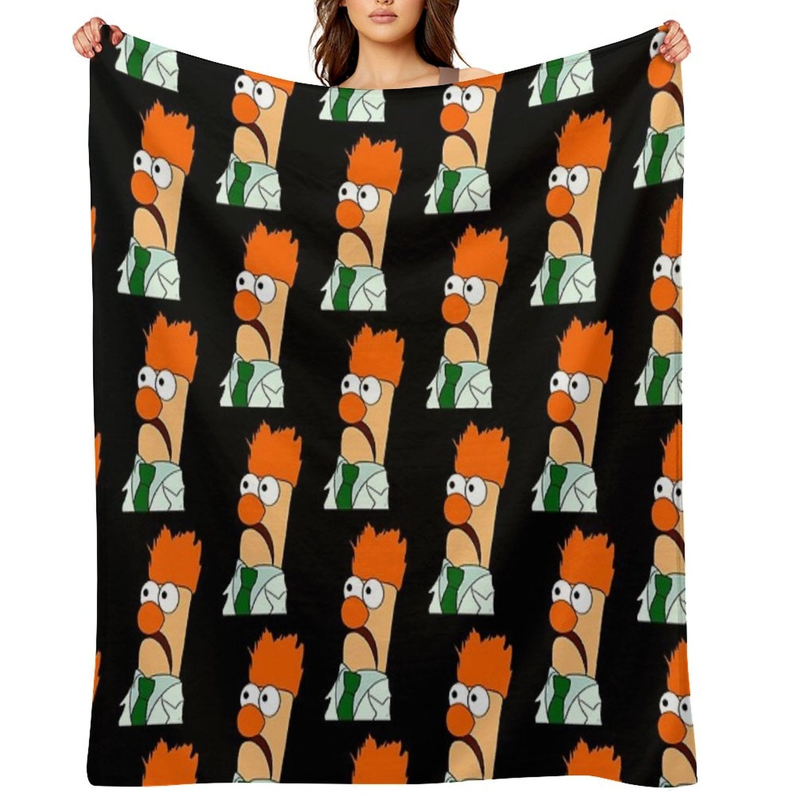 Beaker Comic Portrait (version 23 -  No Background) Easy Care Throw Blanket