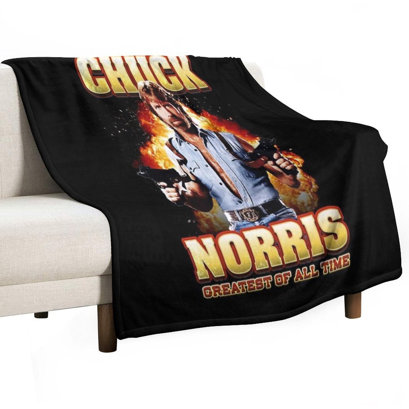 Chuck Norris Greatest of All Time Plush Throw Blanket