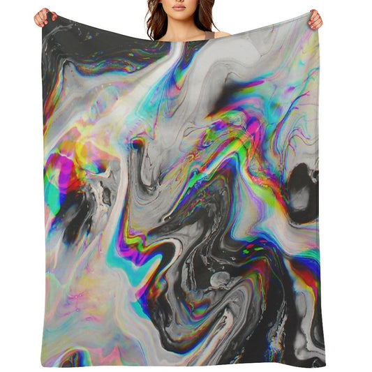 CONFUSION IN HER EYES THAT SAYS IT ALL Travel-friendly Throw Blanket