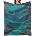 Magical Fantasy Ocean Scene for Wild Open Water Swimming, Deep Sea Divers.  Caroline Laursen Original Shrink-resistant Throw Blanket