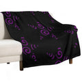 Purple Swirly Star Plush Throw Blanket
