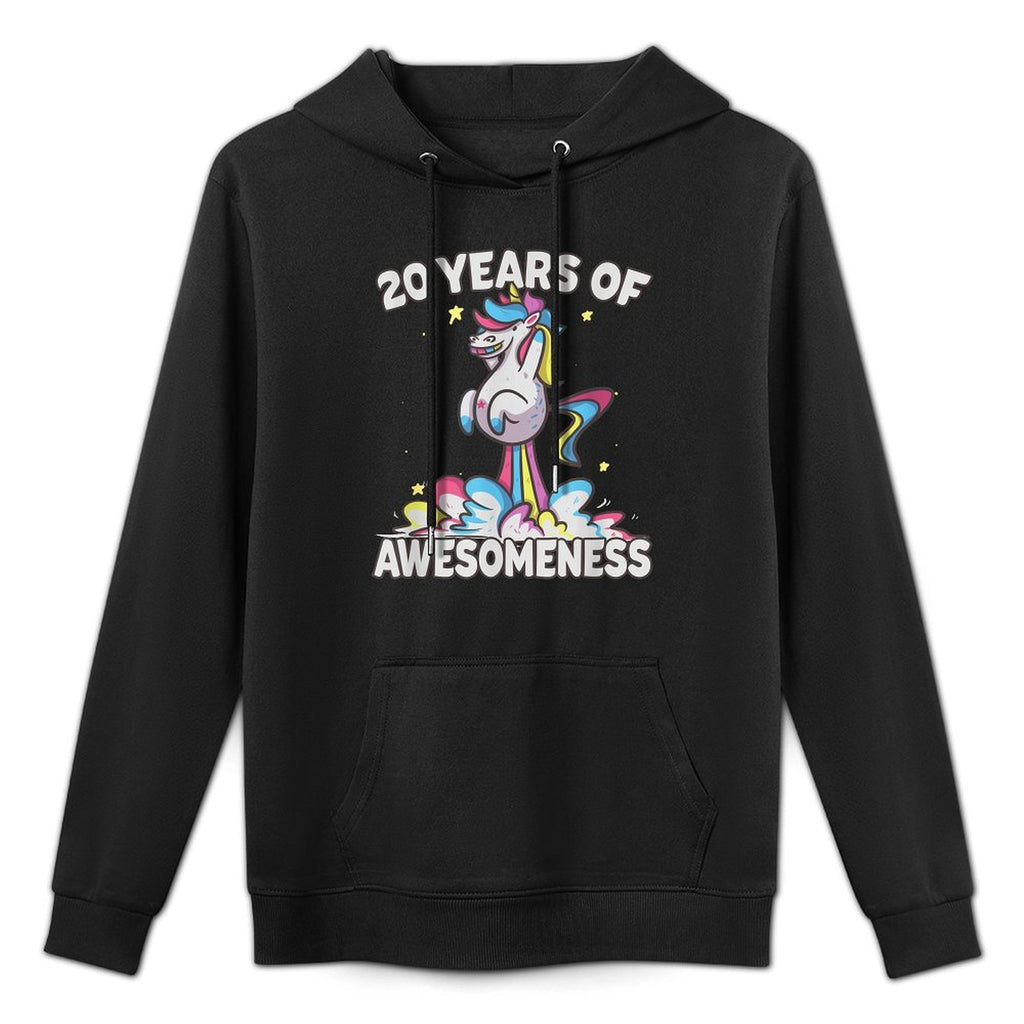 20th Birthday Funny Unicorn Gift for 20 Year Old Girls Versatile Streetwear Hoodie