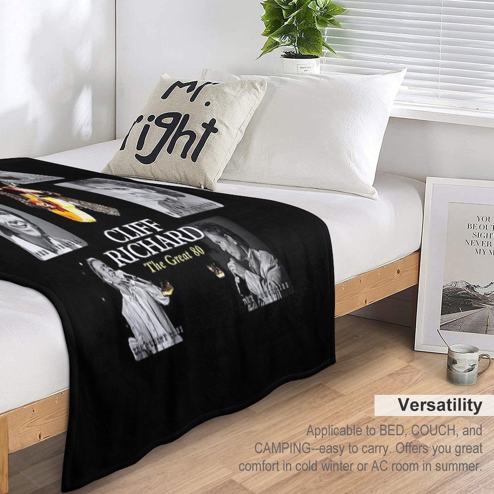 Best Clear Design of American Legend Singer Songwriter  Actor Cliff Richard Comfort Throw Blanket