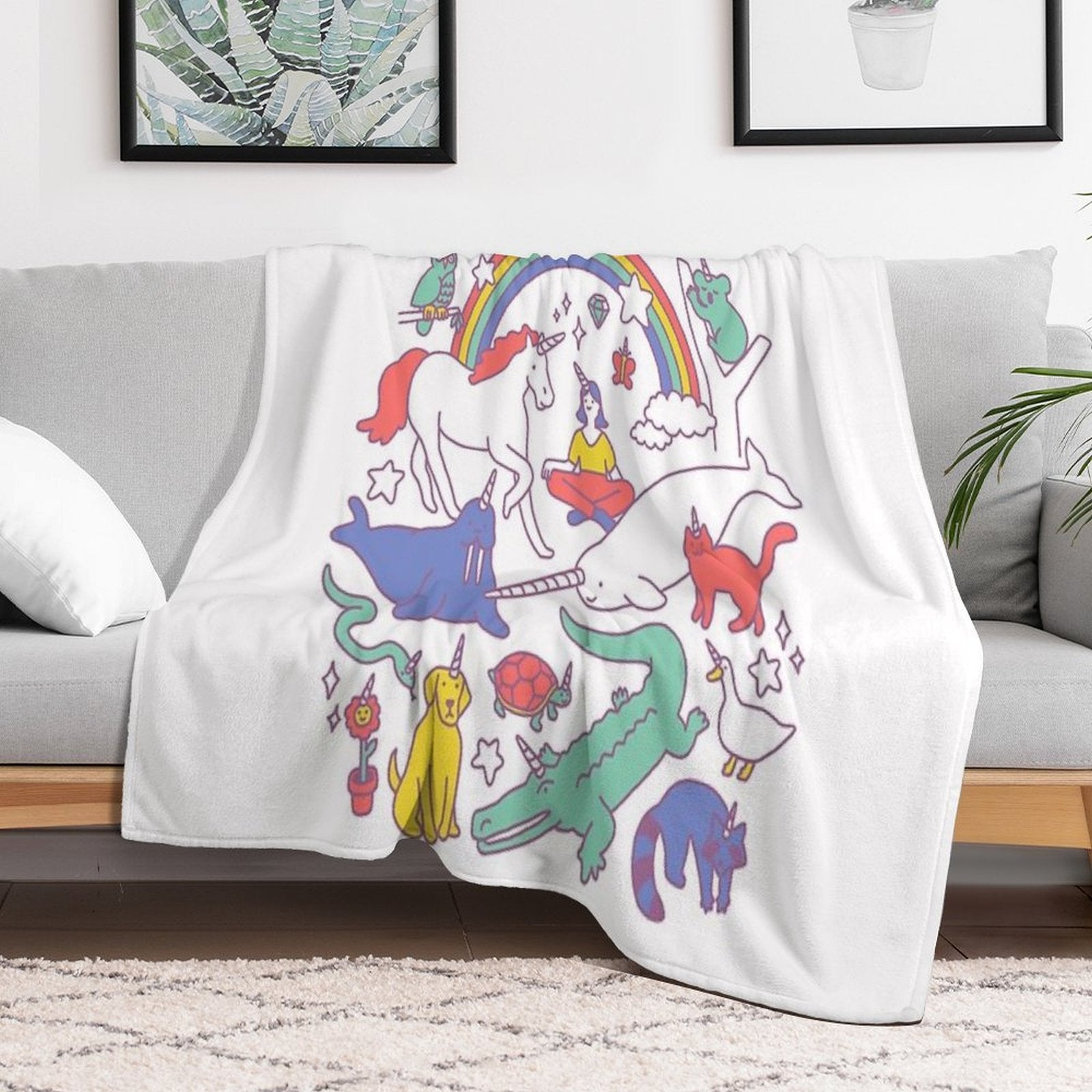 Unicorns! Premium Throw Blanket