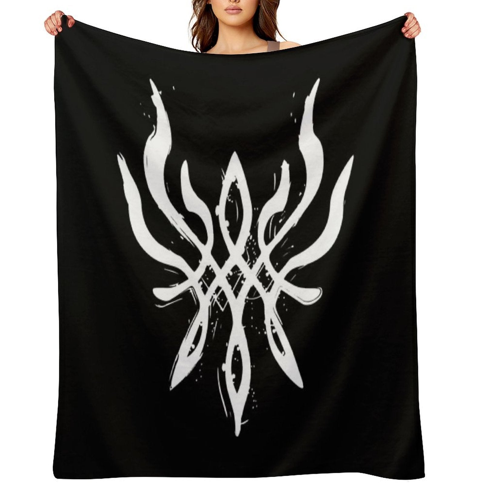 Fire Emblem™ Three Houses - Byleth Crest of Flames (Blazing Version) [White] Quick-dry Throw Blanket