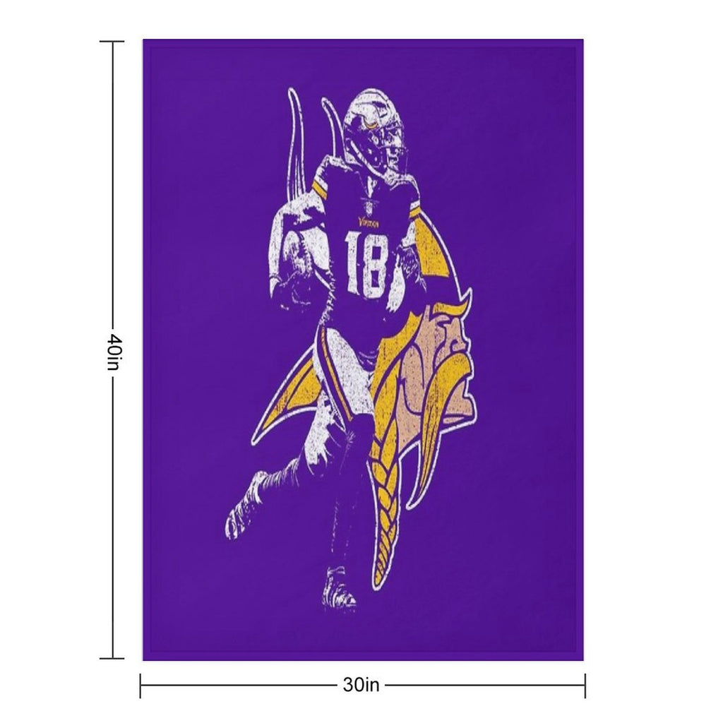 Justin Jefferson Easy Care Throw Blanket