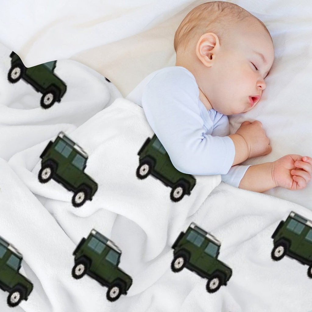 Defender SUV - British Racing Green Travel-friendly Throw Blanket