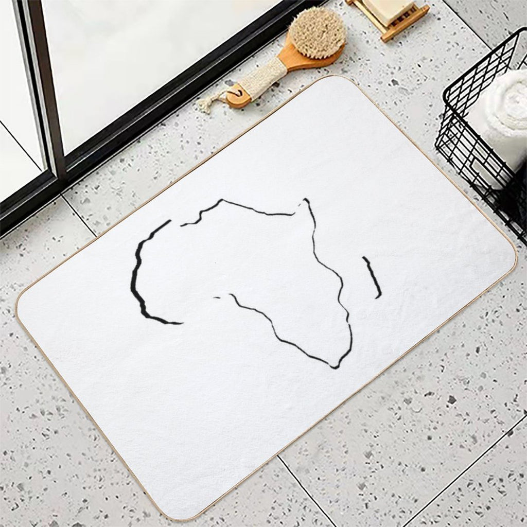 Africa, Outline Silhouette  High-Traffic Bath Mat