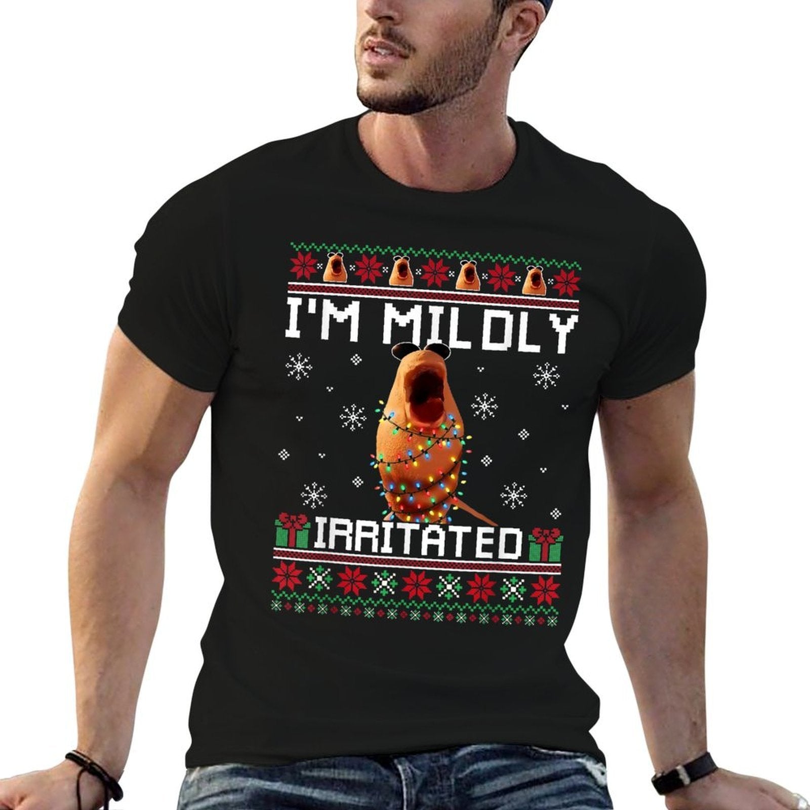 Im Mildly Irritated Marcus The Worm Christmas Funny Meme  Quick-drying T-Shirt