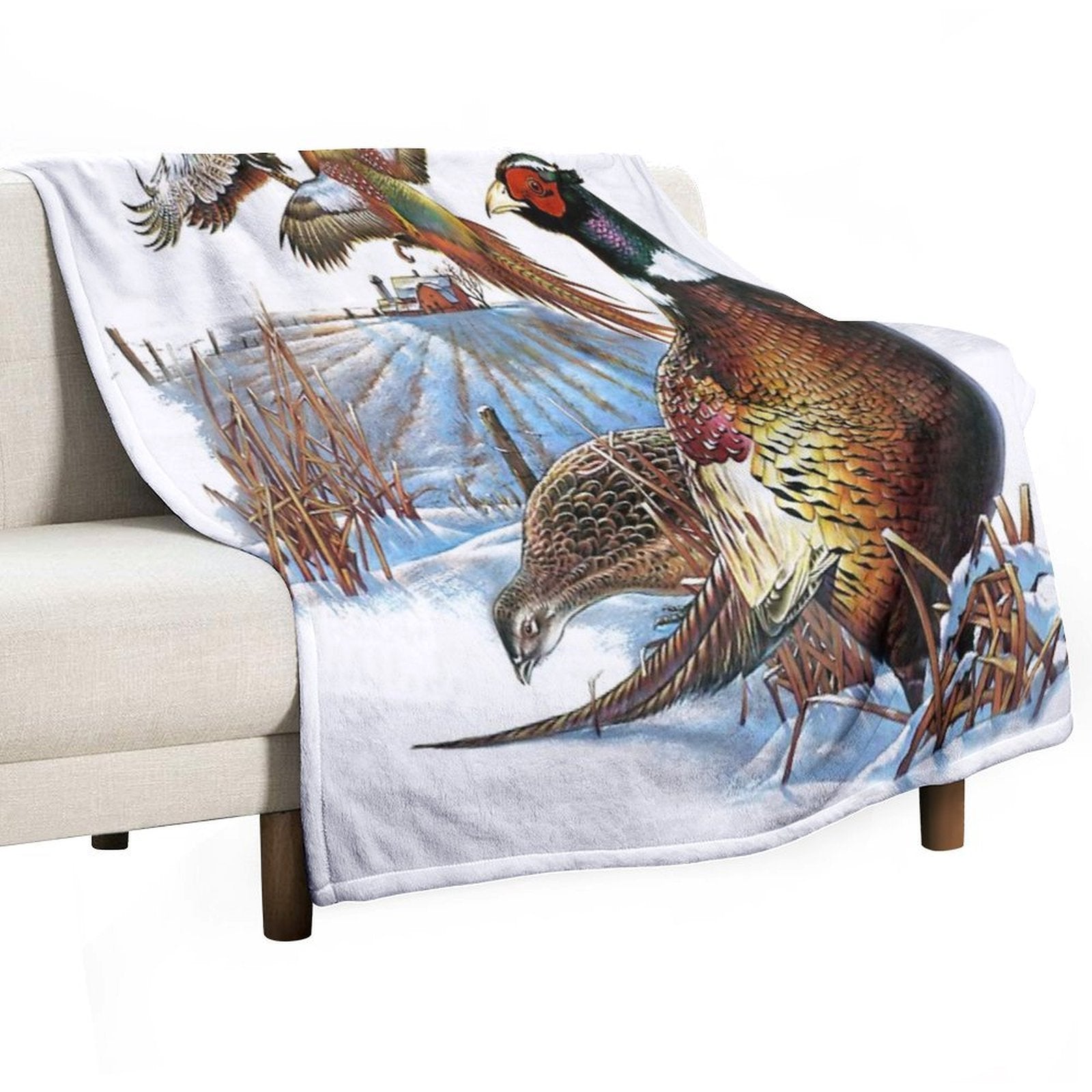 Pheasant Farm Comfort Throw Blanket