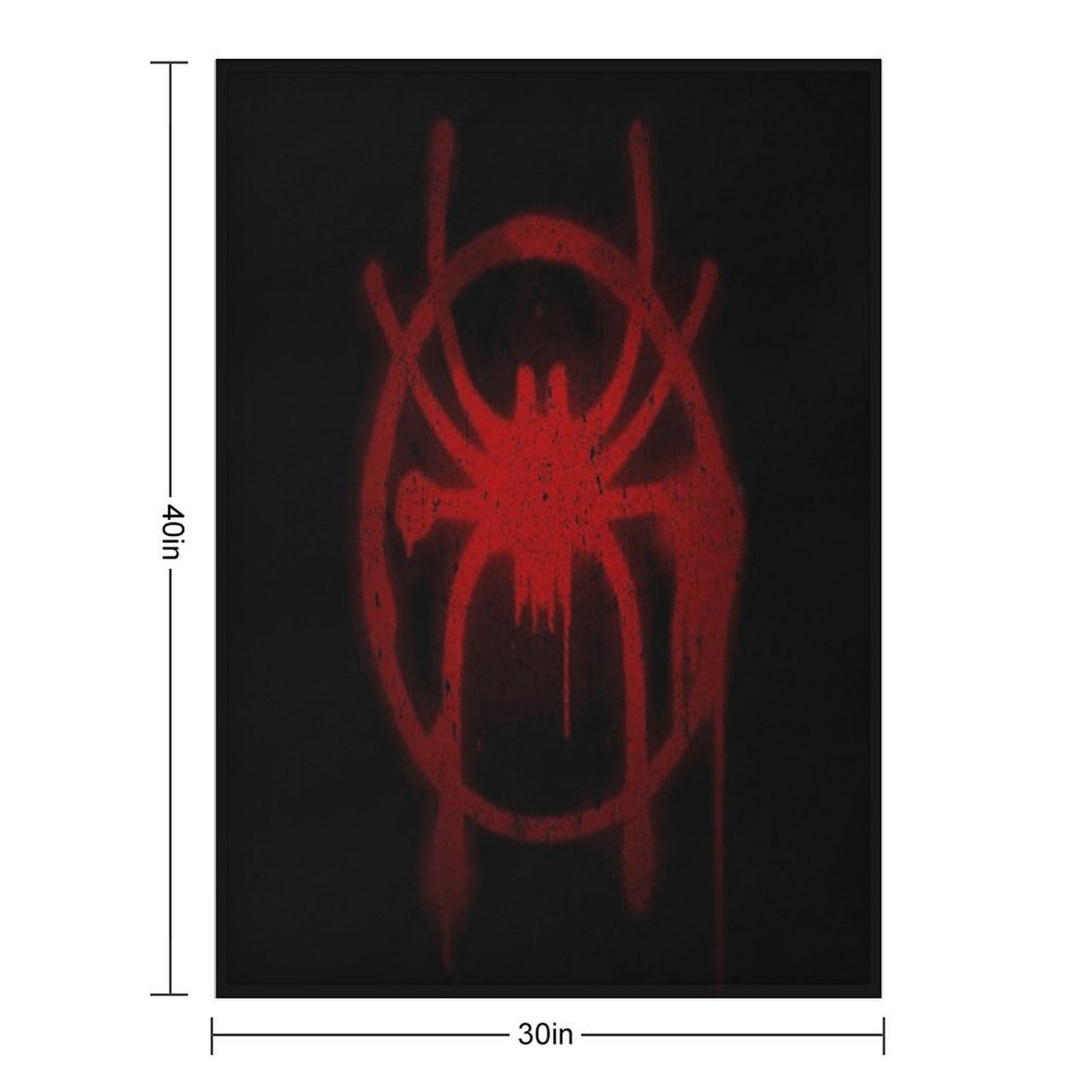 Miles Morales Spider Symbol Easy Care Throw Blanket
