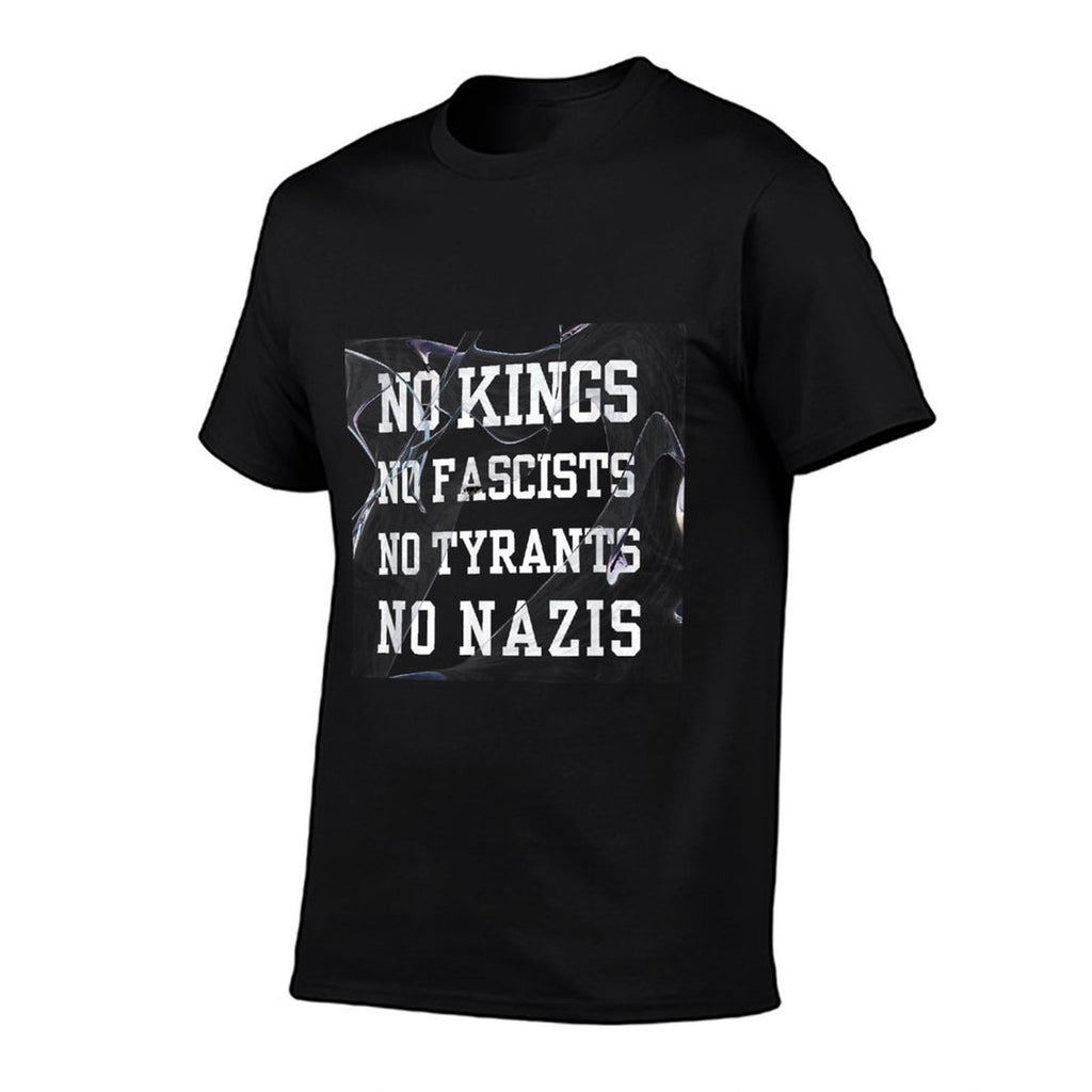 No Kings in America, No Fascists We The People Political  Cotton T-Shirt
