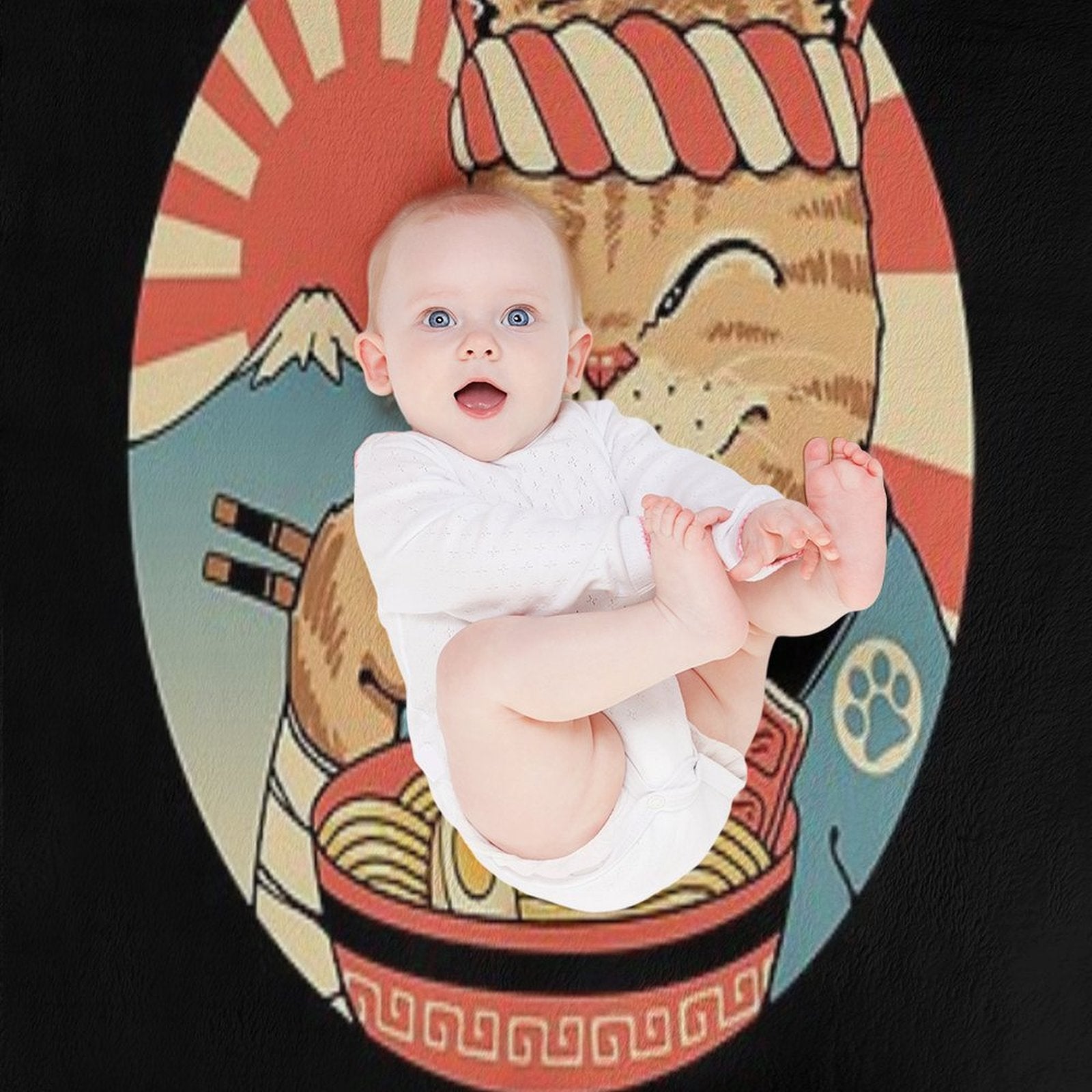 Catana Ramen Eco-conscious Throw Blanket