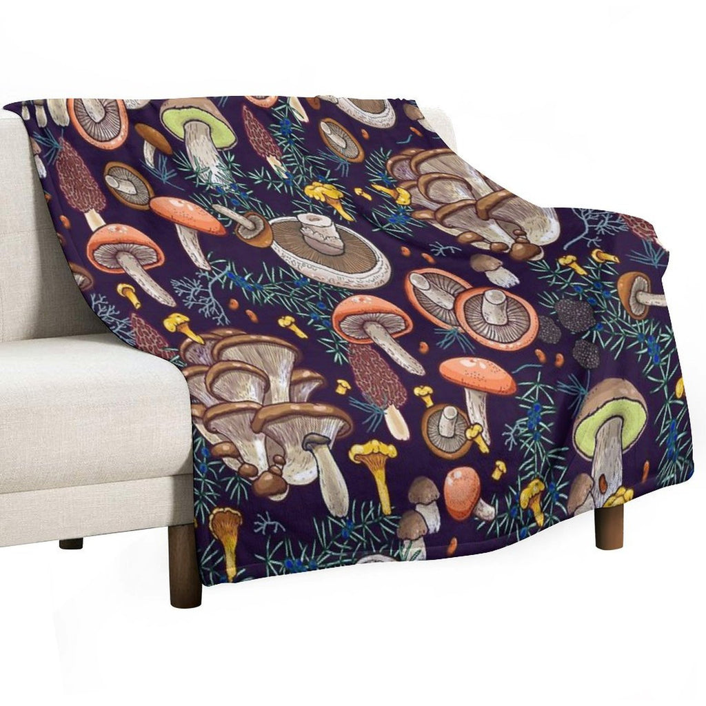 Dark Dream Forest Velvety-soft Throw Blanket