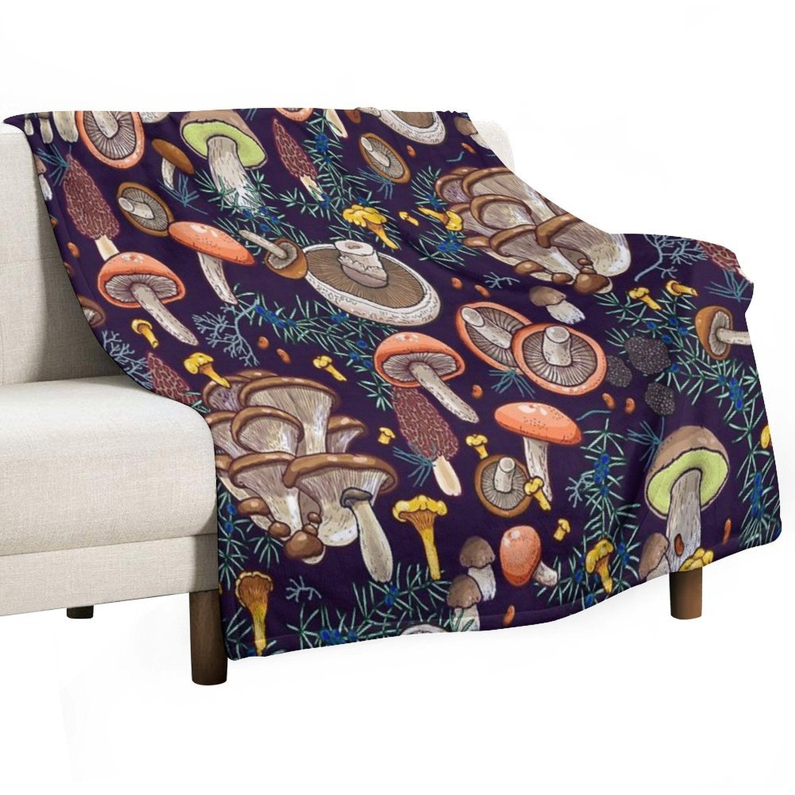 Dark Dream Forest Velvety-soft Throw Blanket