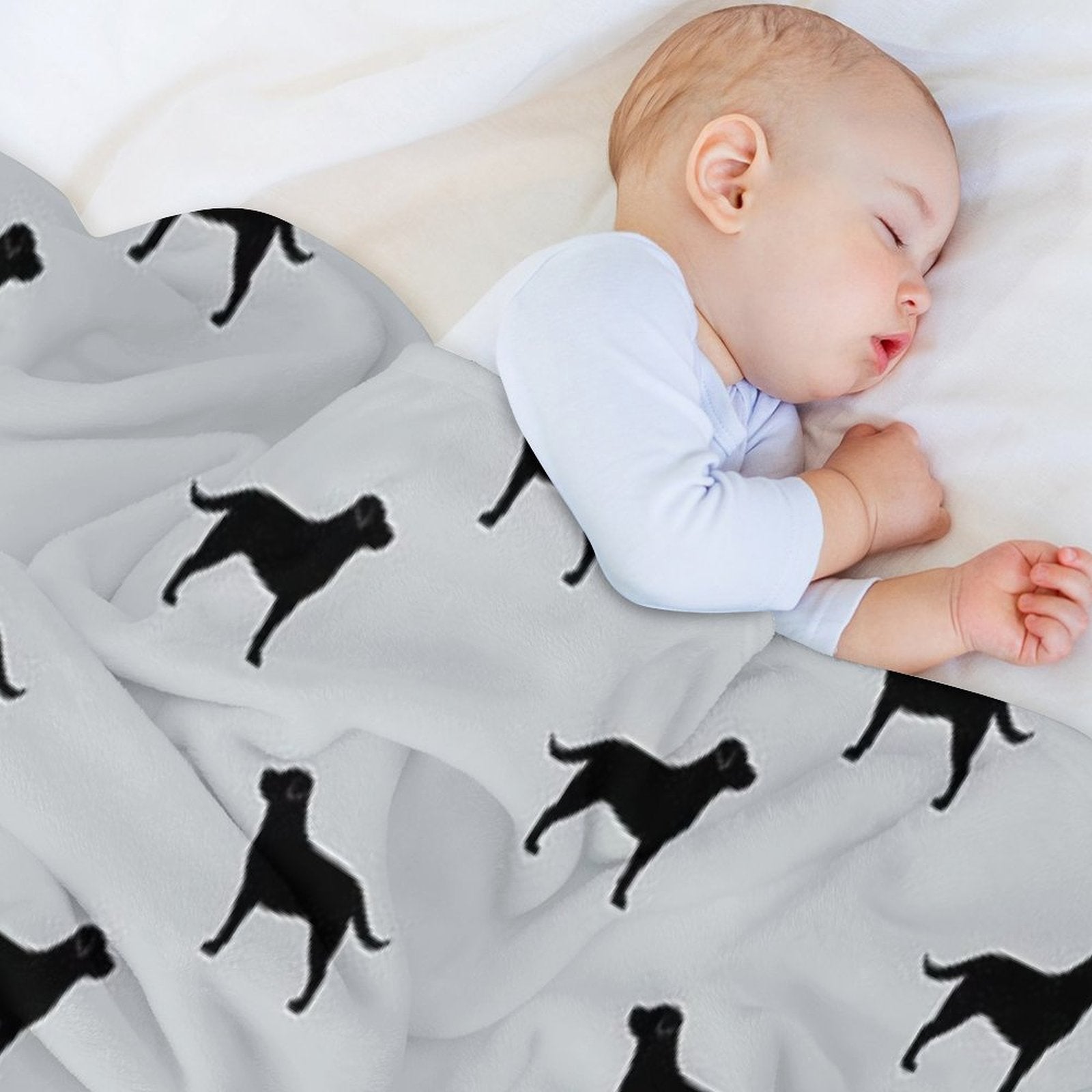 Black Labrador Retriever Silhouette(s) All-season Throw Blanket