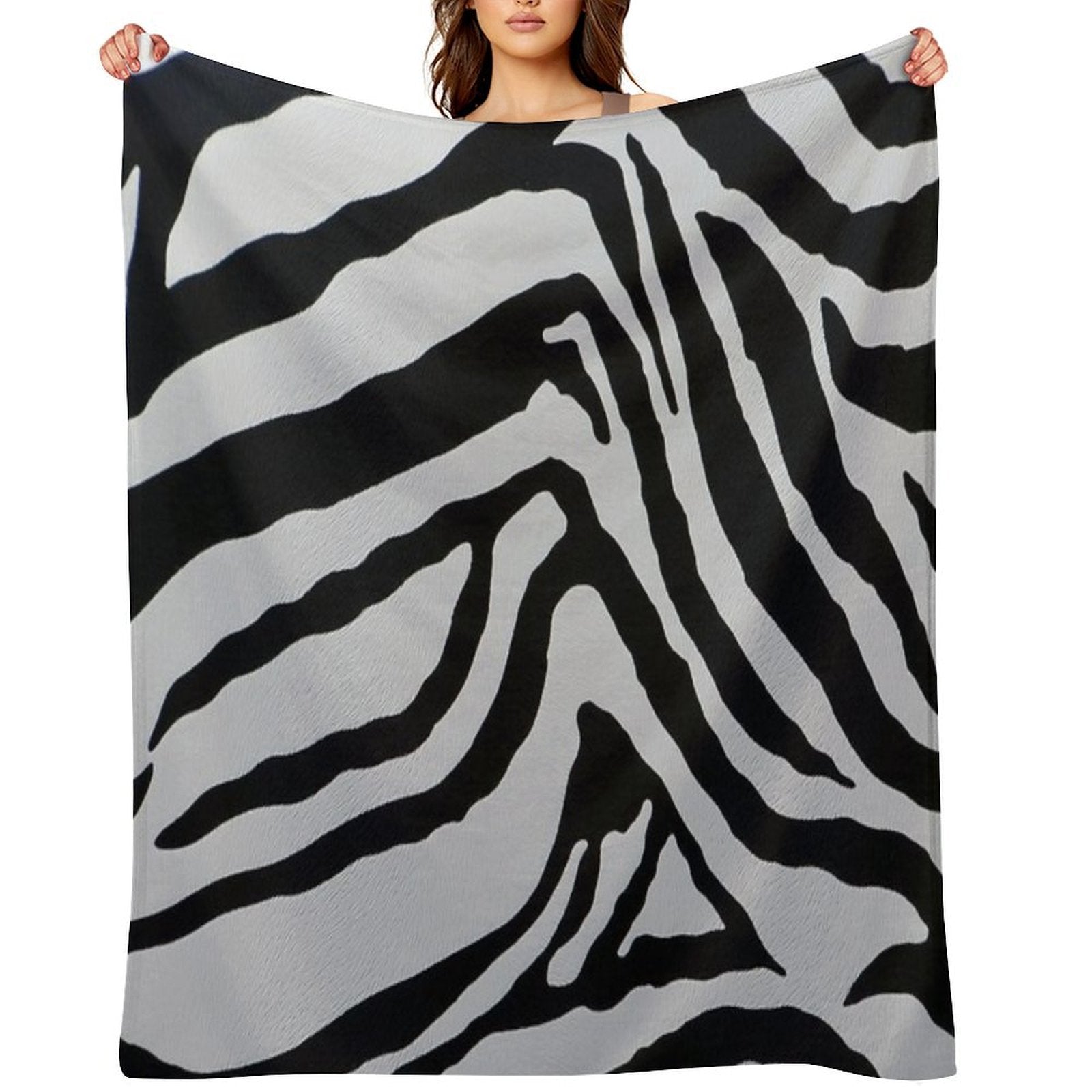 Zebra Pattern Easy Care Throw Blanket