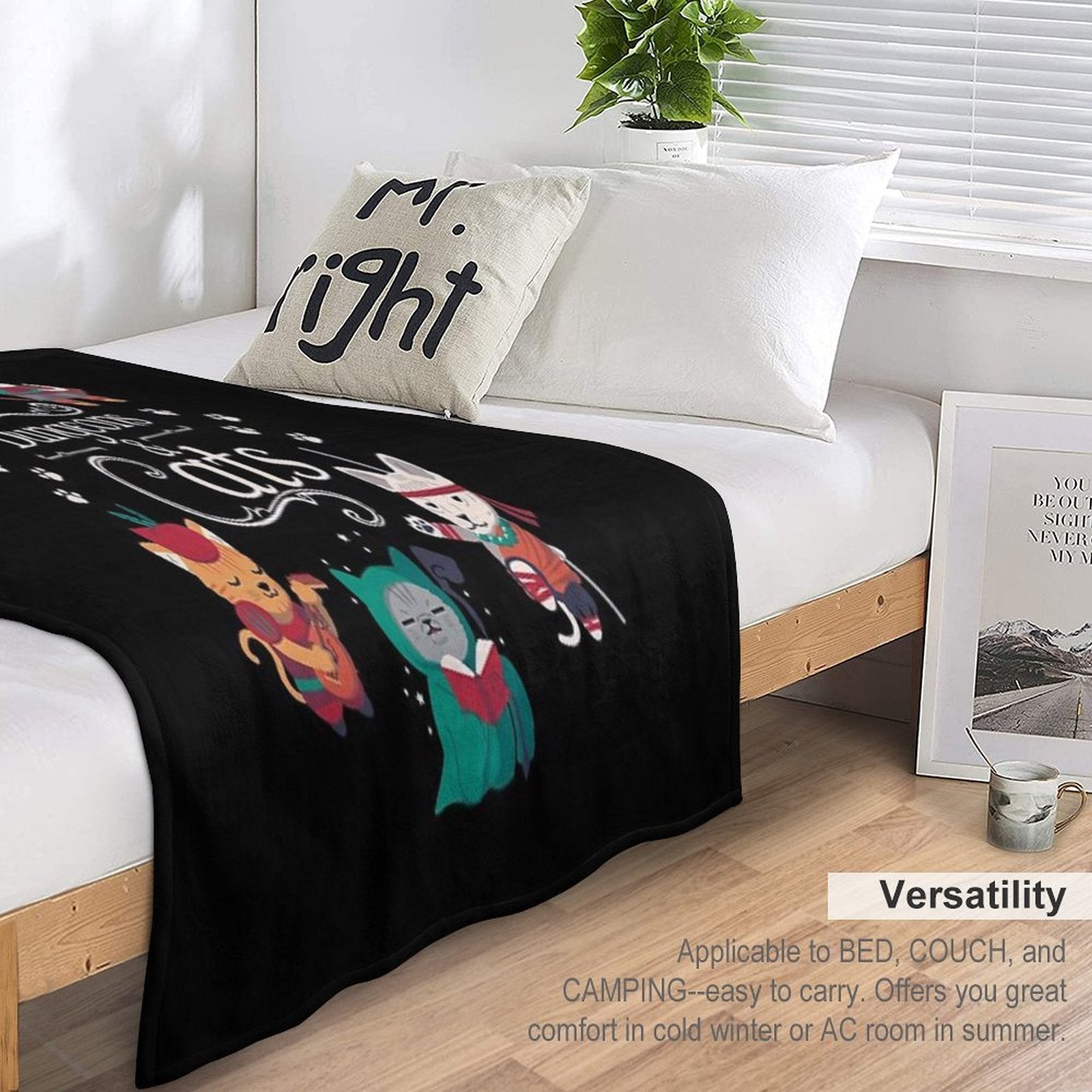 Dungeons And Cats 2.0 Durable Throw Blanket