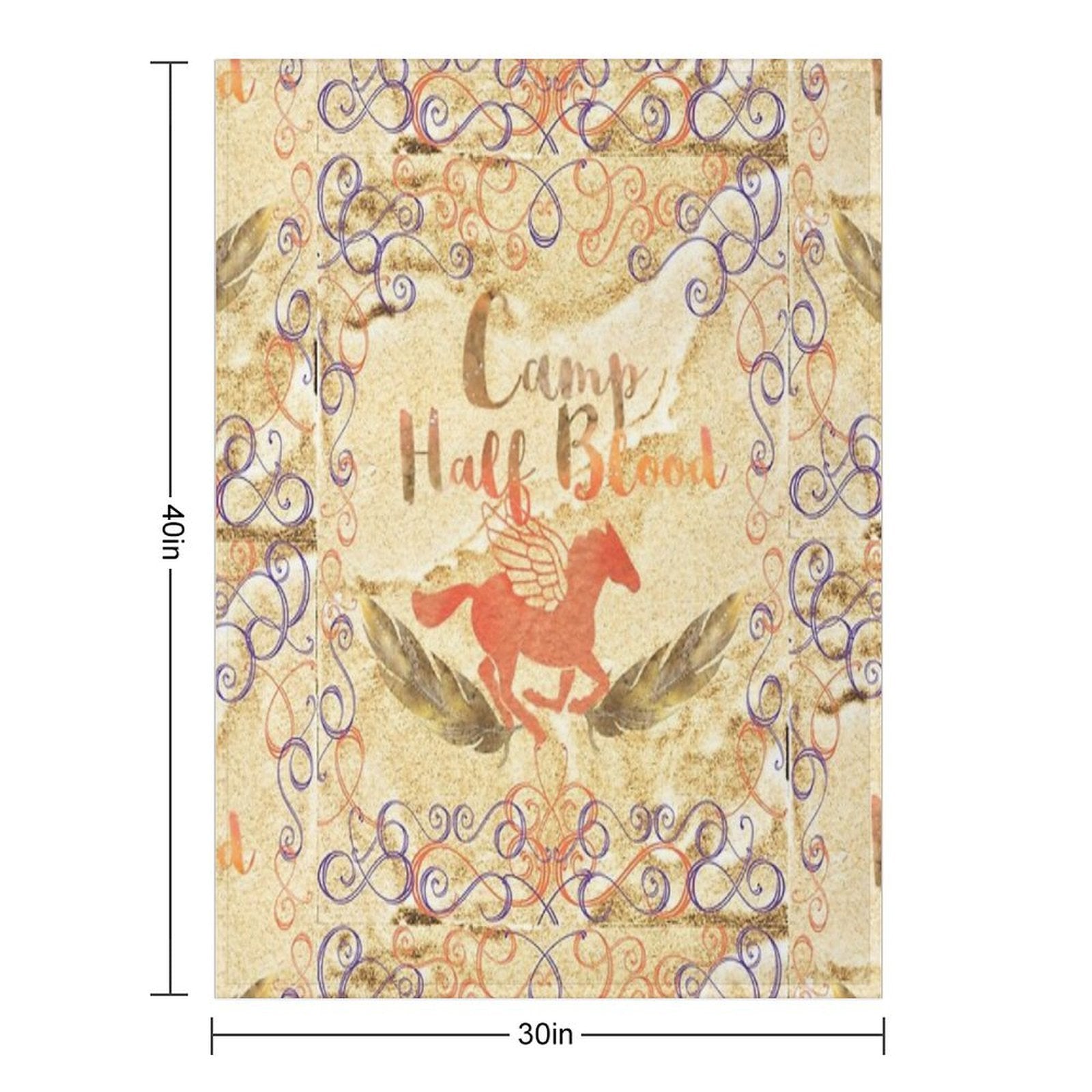 Camp Half Blood on Gold V2 Quick-dry Throw Blanket