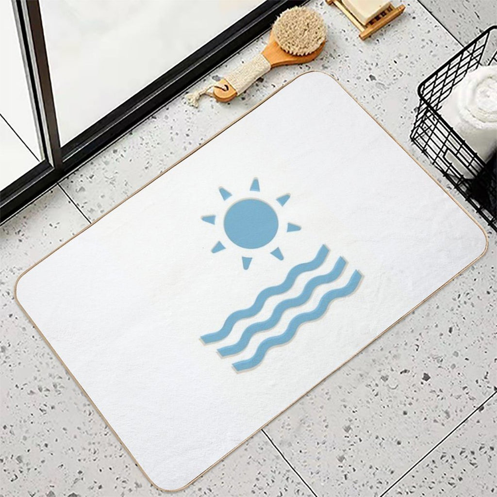 Welcome Summer Abstract, Hot Summer 2023, Summer Sunset, Beach Day Durable Bath Mat