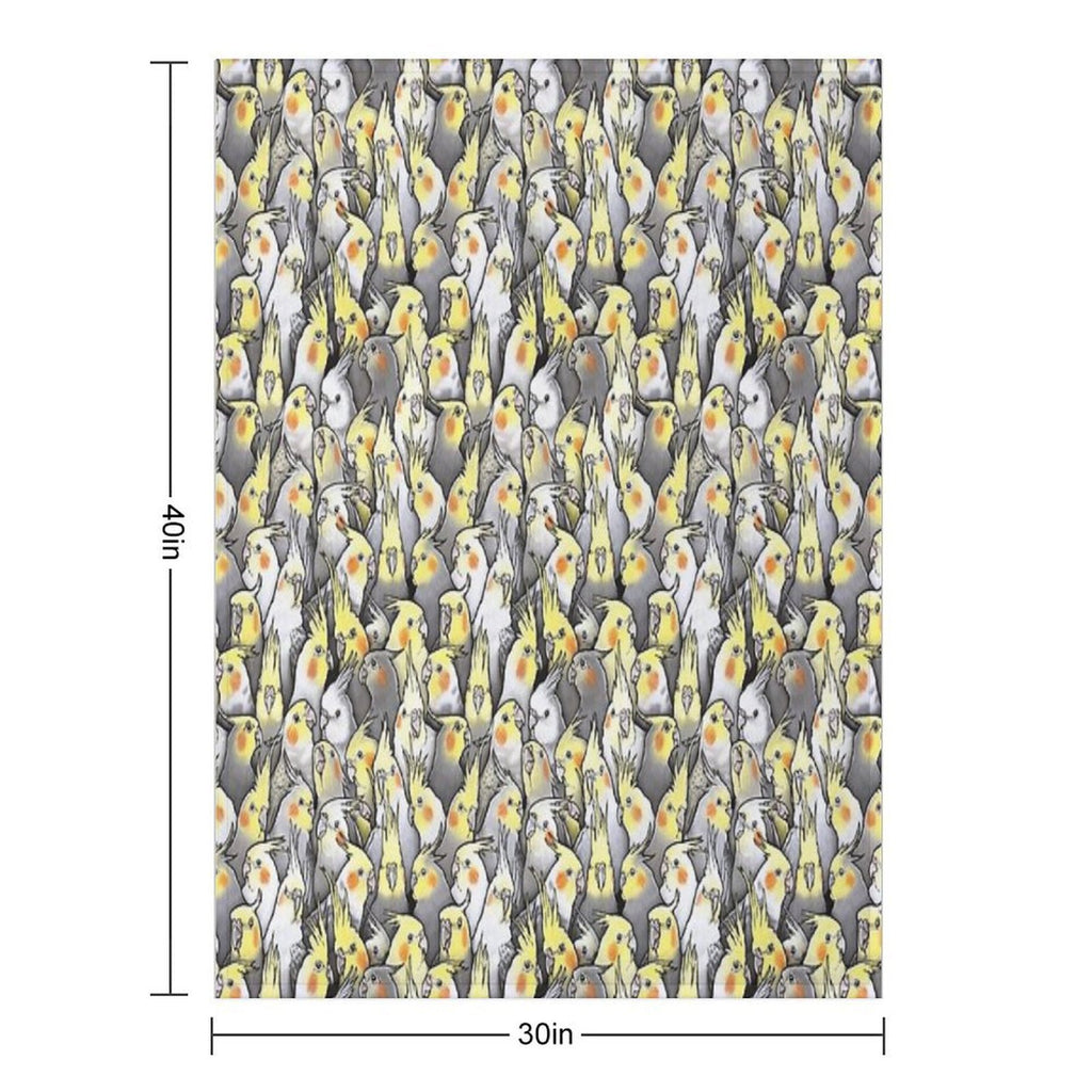 Cockatiels Galore Compact Throw Blanket