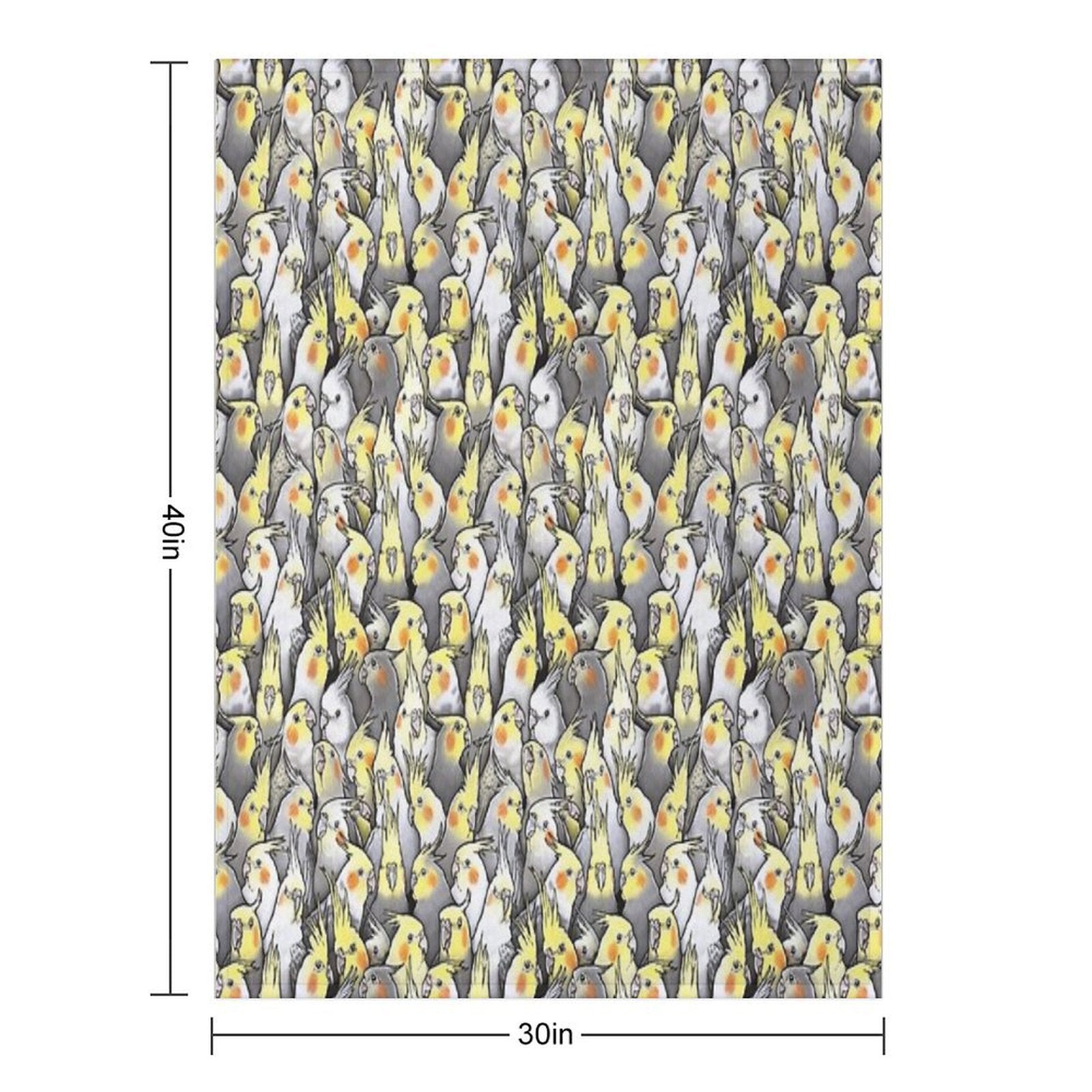 Cockatiels Galore Compact Throw Blanket