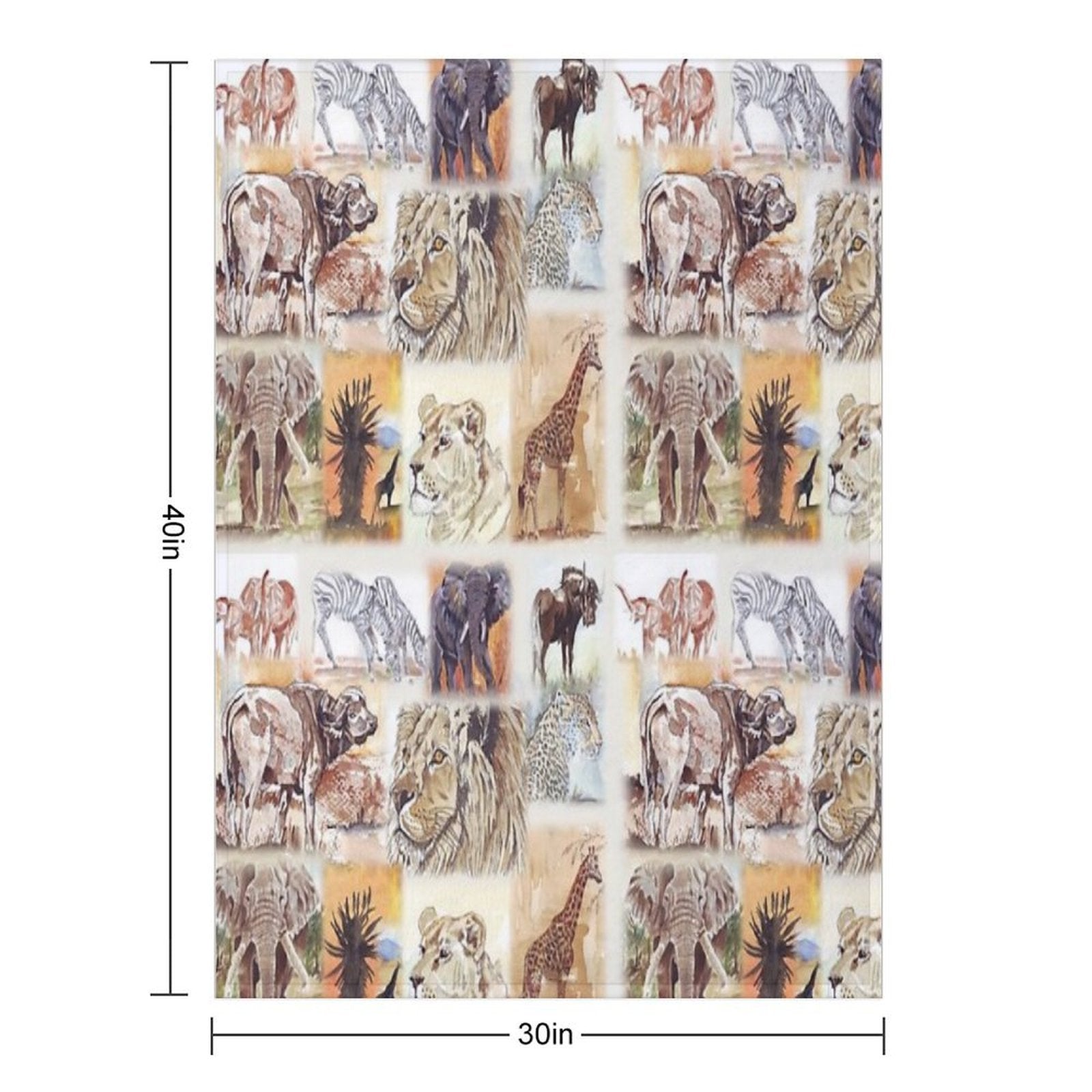 Lodge Décor - South Africa's Wildlife Wonders Versatility Throw Blanket