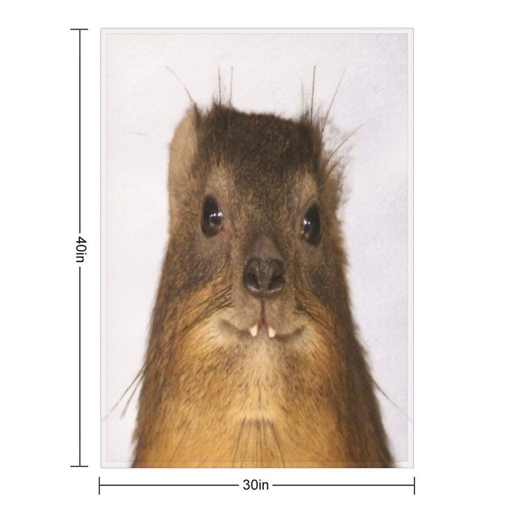 Rock Hyrax Photo - Dassie  Cute Vampire Potato Travel-friendly Throw Blanket