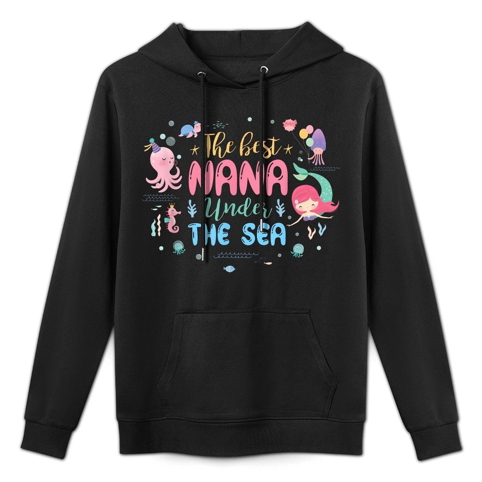 Birthday Girl The Best Nana Under The Sea Kangaroo Pocket Hoodie