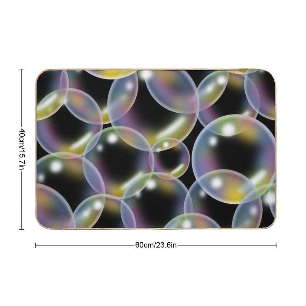 Overlapping Bubbles Pattern (Large)  Odorless Bath Mat