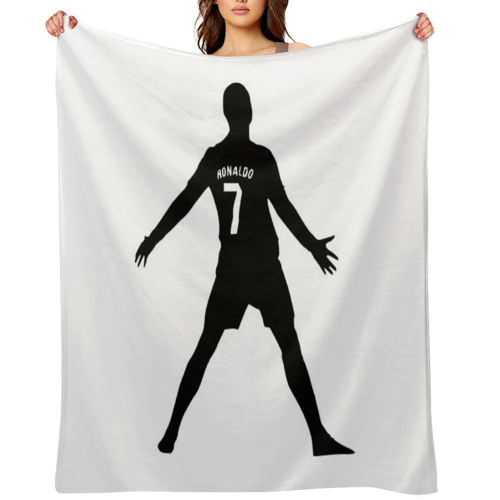 Christiano Ronaldo  CR7  Shadow Design Machine-washable Throw Blanket
