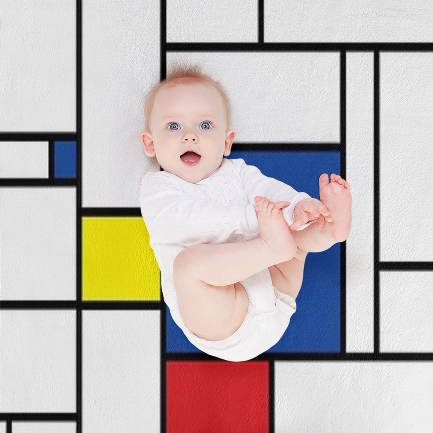 Mondrian Minimalist De Stijl Modern Art II © Fatfatin Anti-pilling Throw Blanket