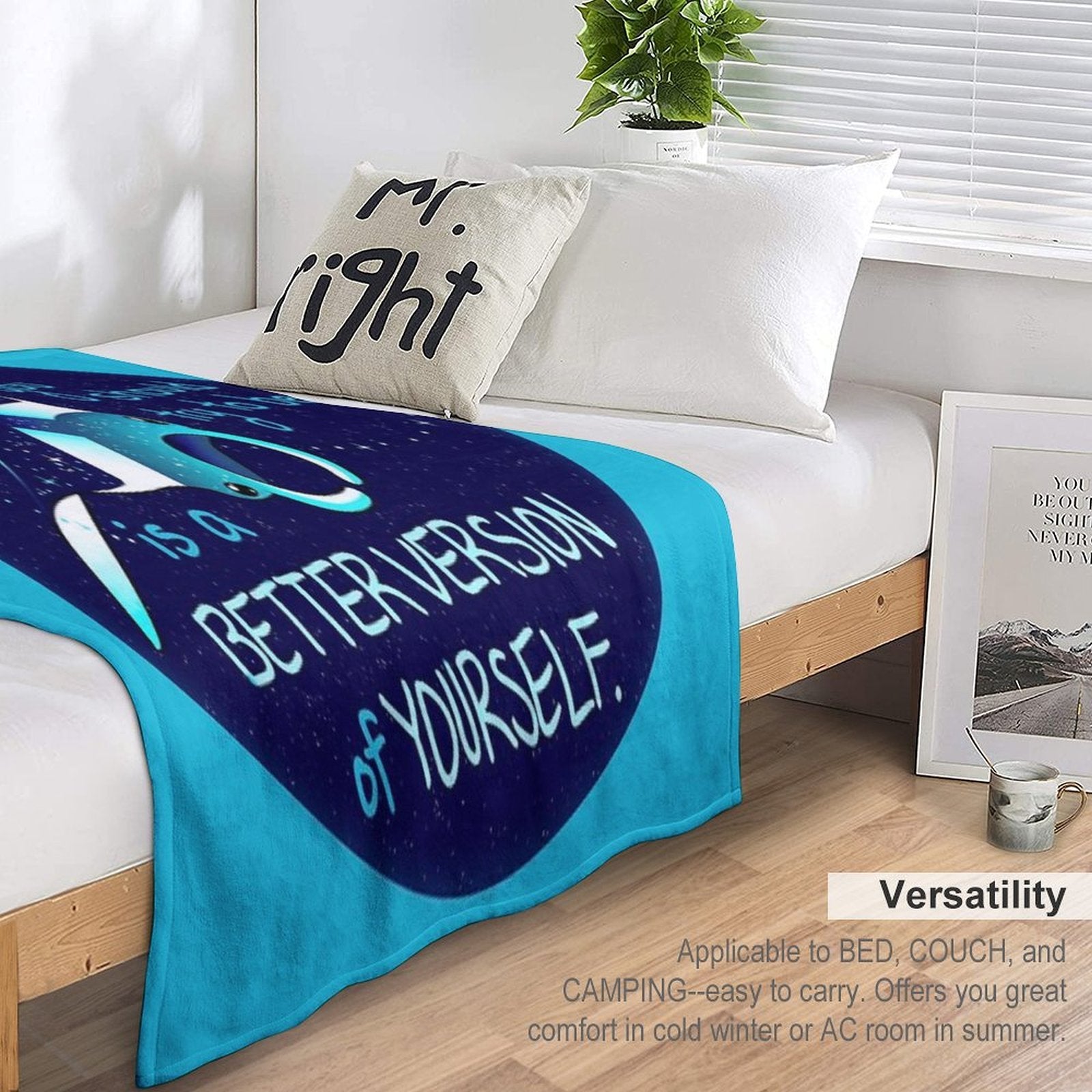 The Only Person You Should Try to Be Galaxy Manta Ray All-season Throw Blanket