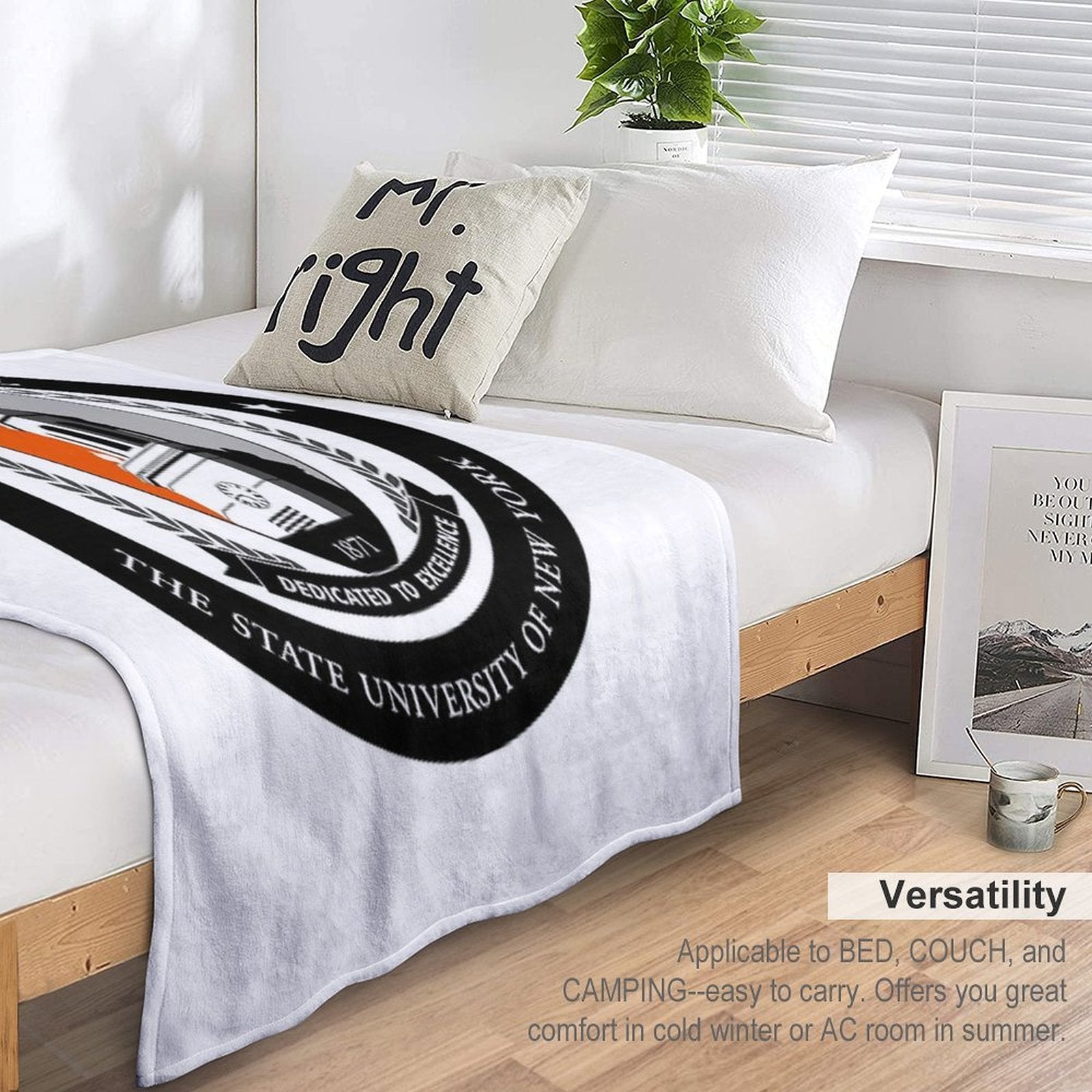 SUNY Buffalo St. College Easy Care Throw Blanket