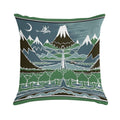 Forest Mountain Path in The Style of J.R.R.Tolkien Soft Ultra-Soft Texture Throw Pillow