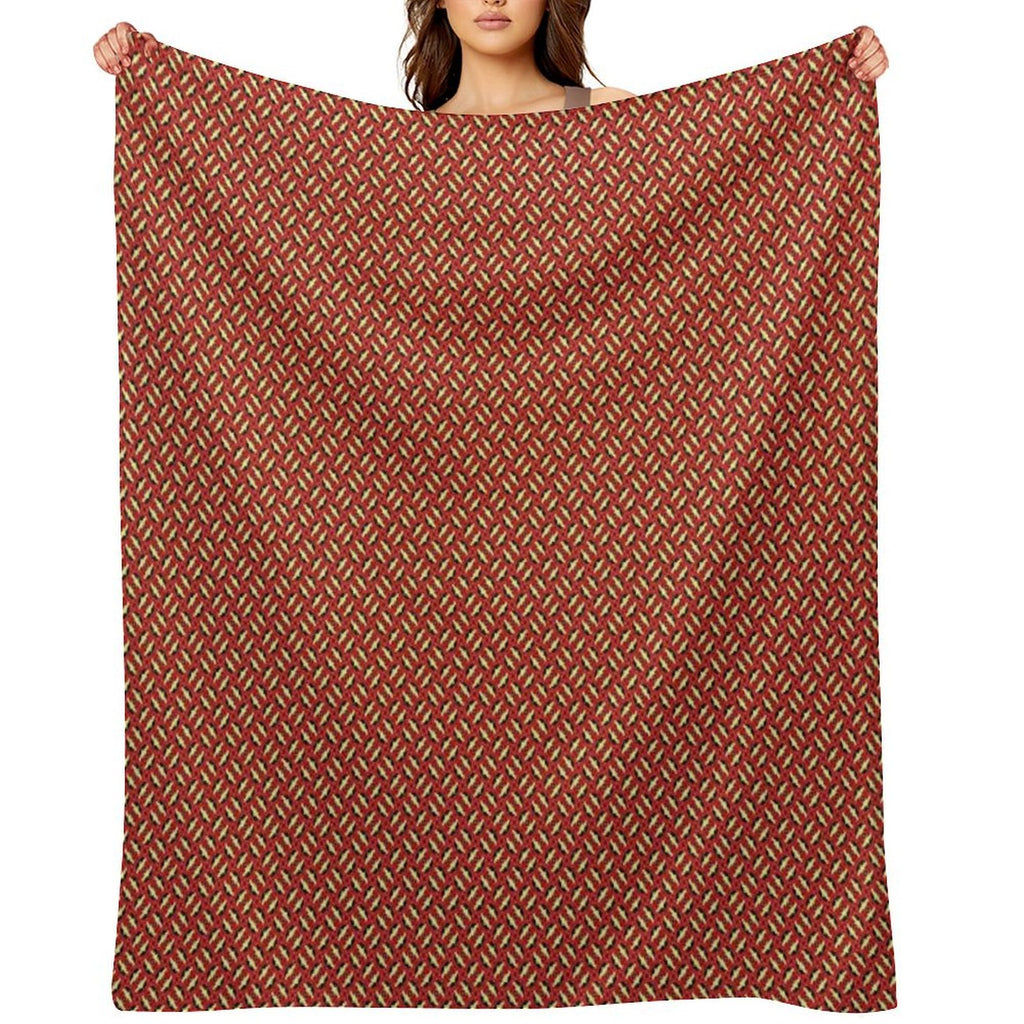 Red And Yellow Alternating Bouquet Velvety-soft Throw Blanket