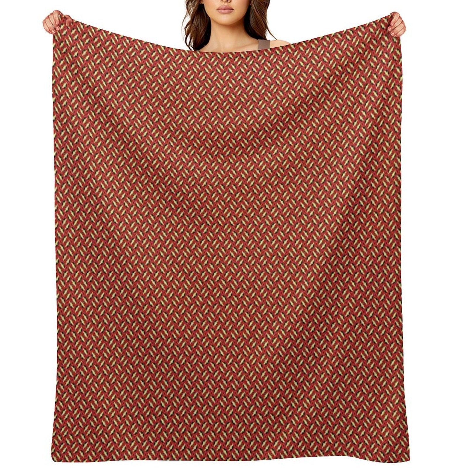 Red And Yellow Alternating Bouquet Velvety-soft Throw Blanket