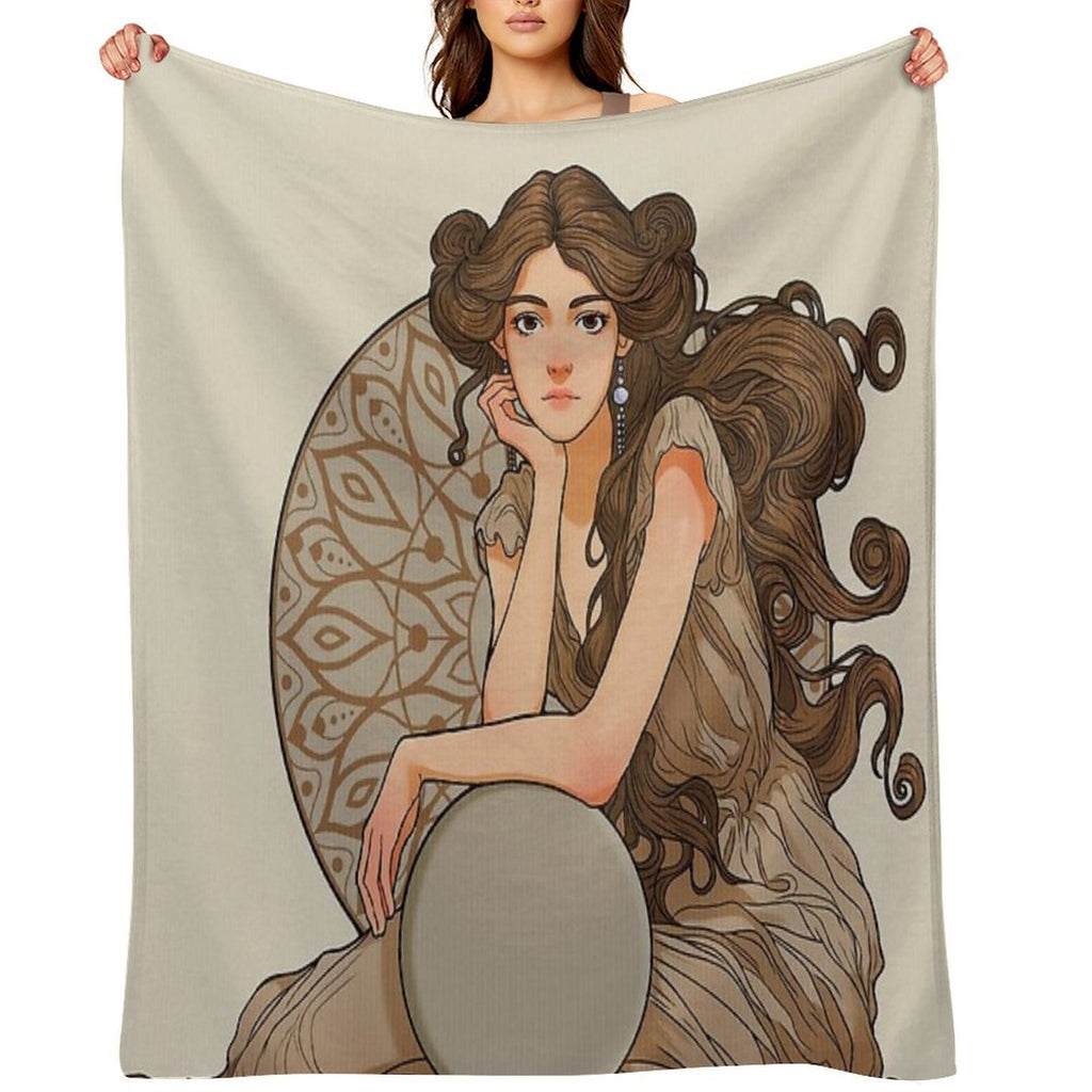 Art Nouveau Durable Throw Blanket