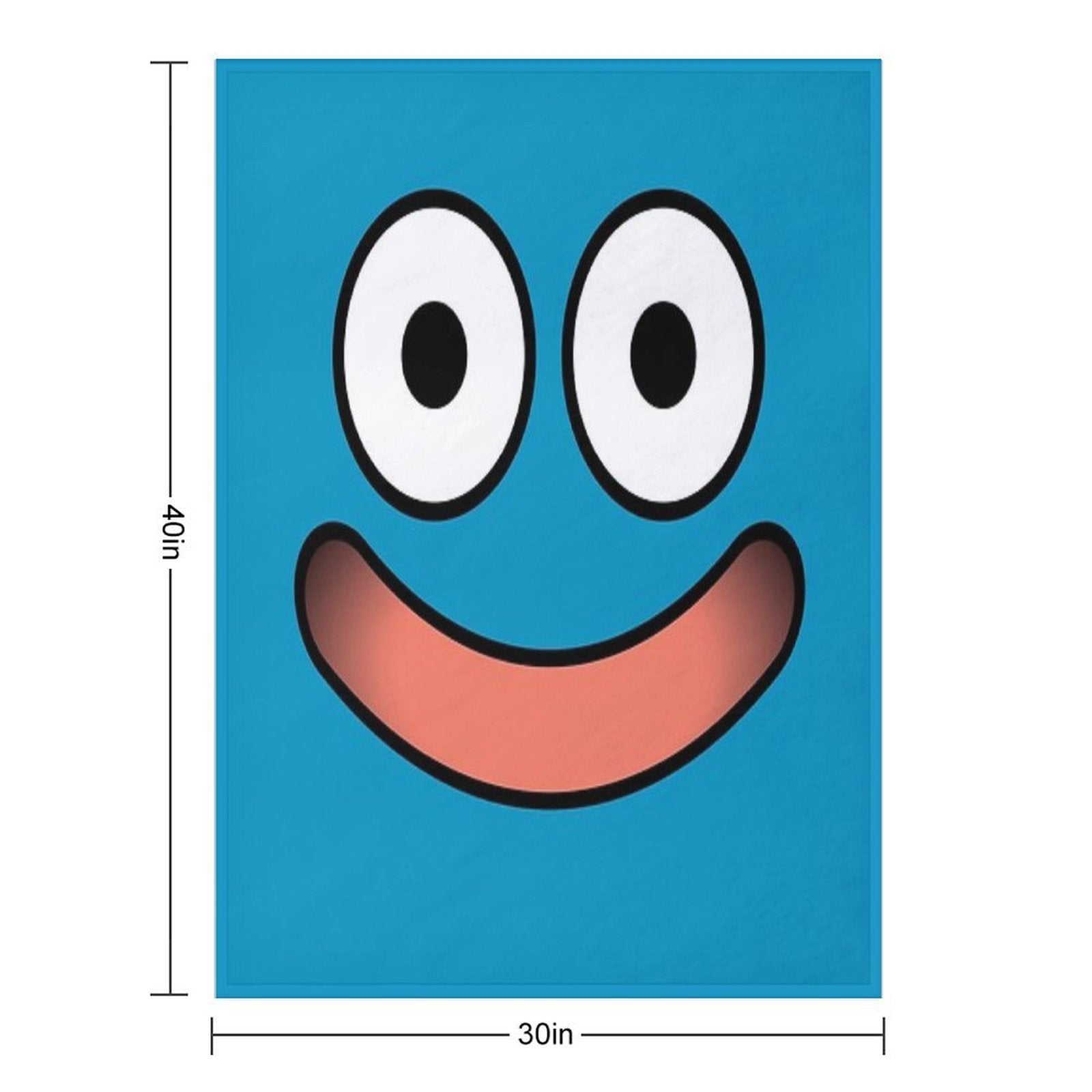 Dragon Quest Slime Face Machine-washable Throw Blanket