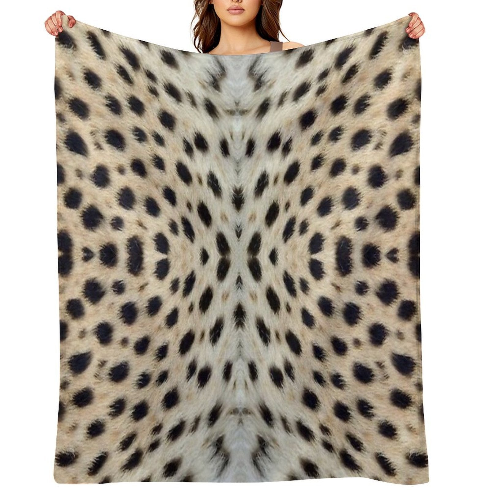 BIG KITTY CAT ~rOaR!~ Cheetah Print Wild Jungle Animal Serengeti Safari Machine-washable Throw Blanket